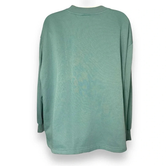Vintage Bobbie Brooks Embroidered Floral Button-Up Sweatshirt XL Green Jacket - Picture 2 of 9
